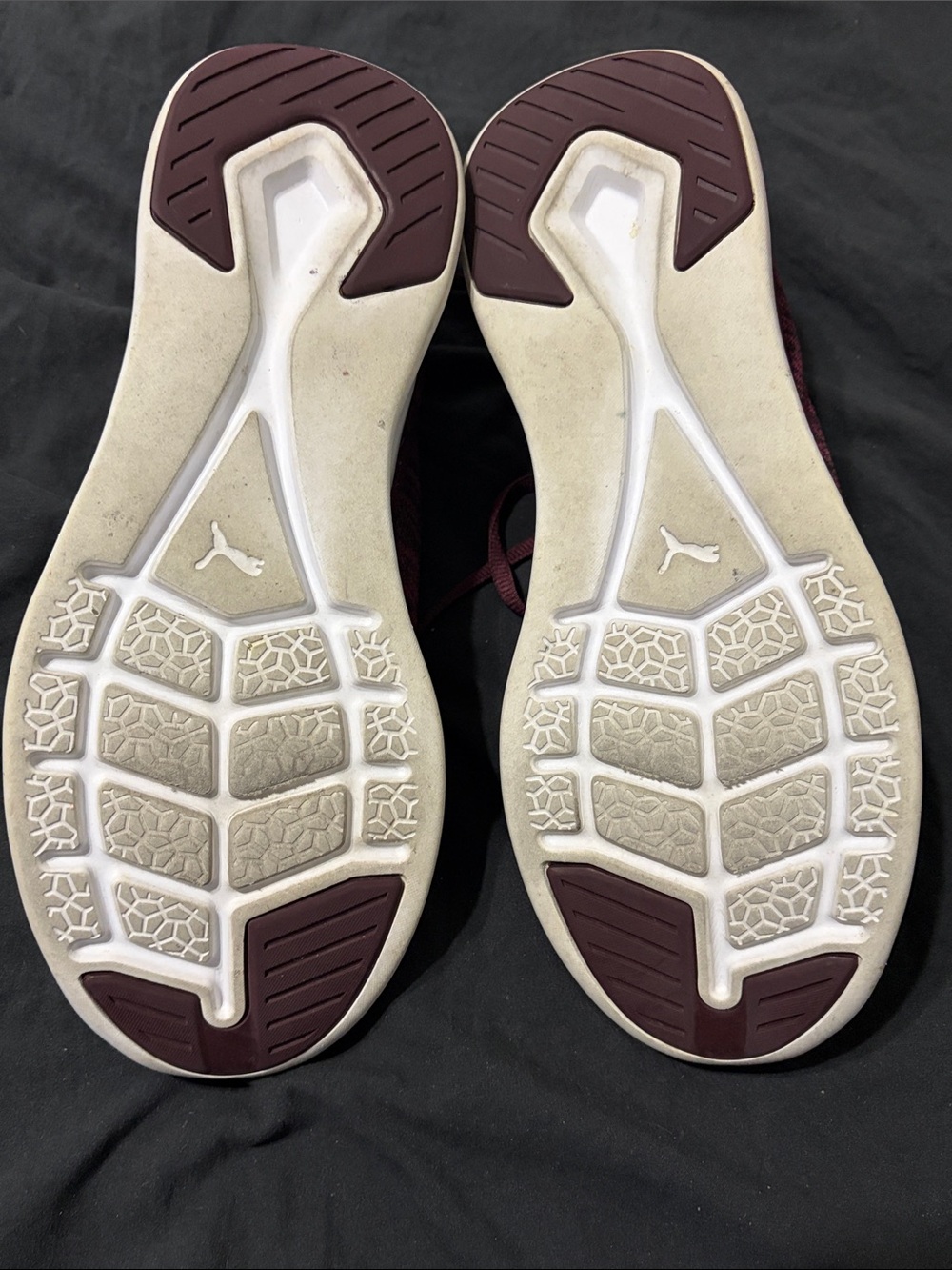 Puma Women's Knit Lace-Up Sneakers in Burgundy - Picture 7 of 7